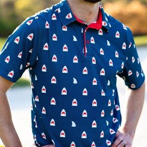 Breakfast Balls RSVLTS Chomp Jaws Shark All-Day Polo Size 3XL